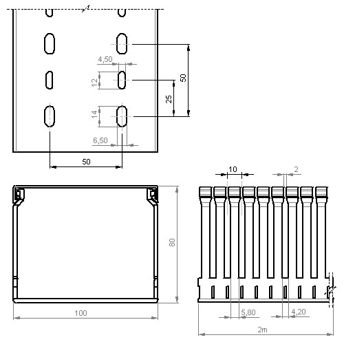 Unex Verdrahtungskanal gr RAL7030 80x100 80.100.77