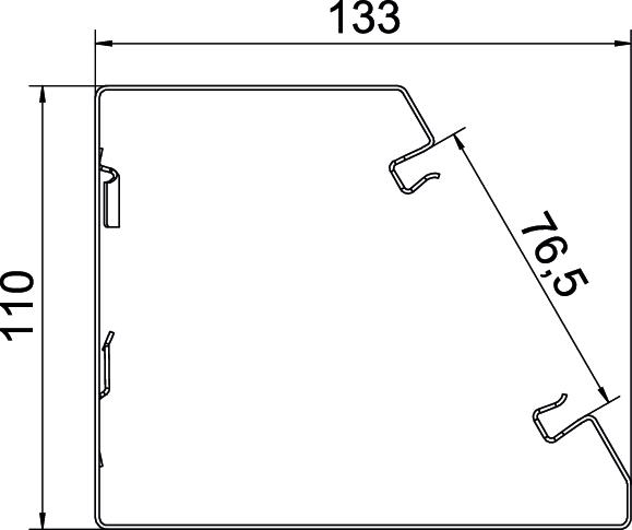 2 M OBO Bettermann Vertr Geräteeinbaukanal 133x110x2000 GEK-SA133110RW