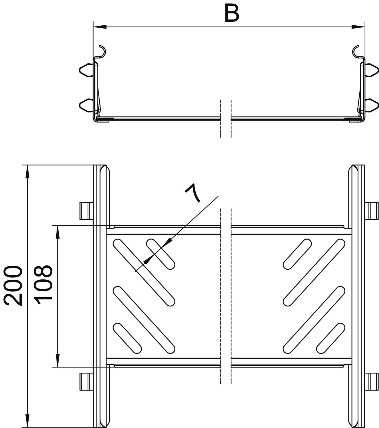 OBO Bettermann Vertr Längsverbinder-Set 60x200x200mm KTSMV 620 FS