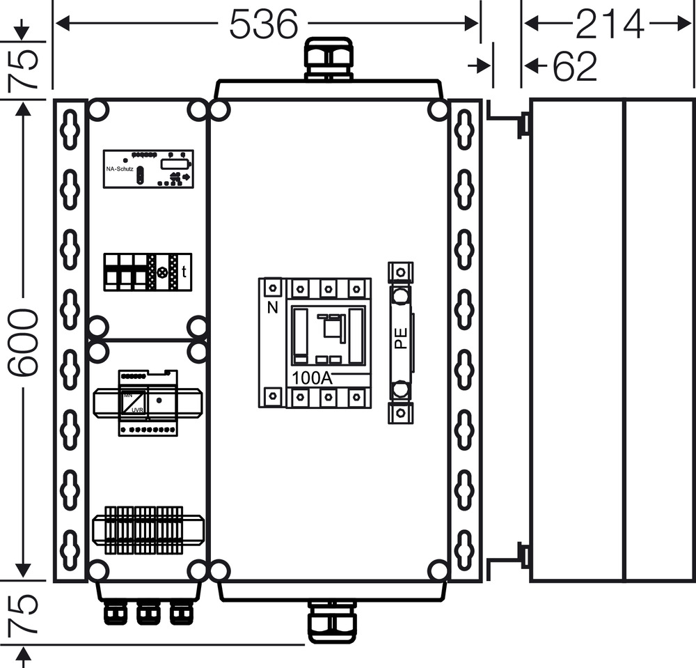 Hensel PV-Freischaltstelle 70kVA, 4-p. m.LS+NA Mi AE 3224