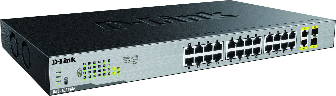 DLink Deutschland 26-Port Gigabit Switch Layer2 PoE DGS-1026MP