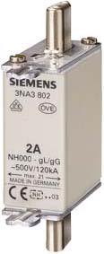 Siemens Dig.Industr. NH-Sicherungseinsatz G000 35A 500AC/250DC 3NA3814