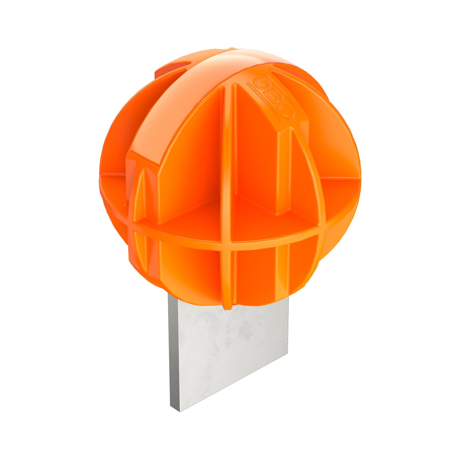 25 STK OBO Bettermann Vertr Schutzkappe reflektierend PE, pastellorange ProtectionBall