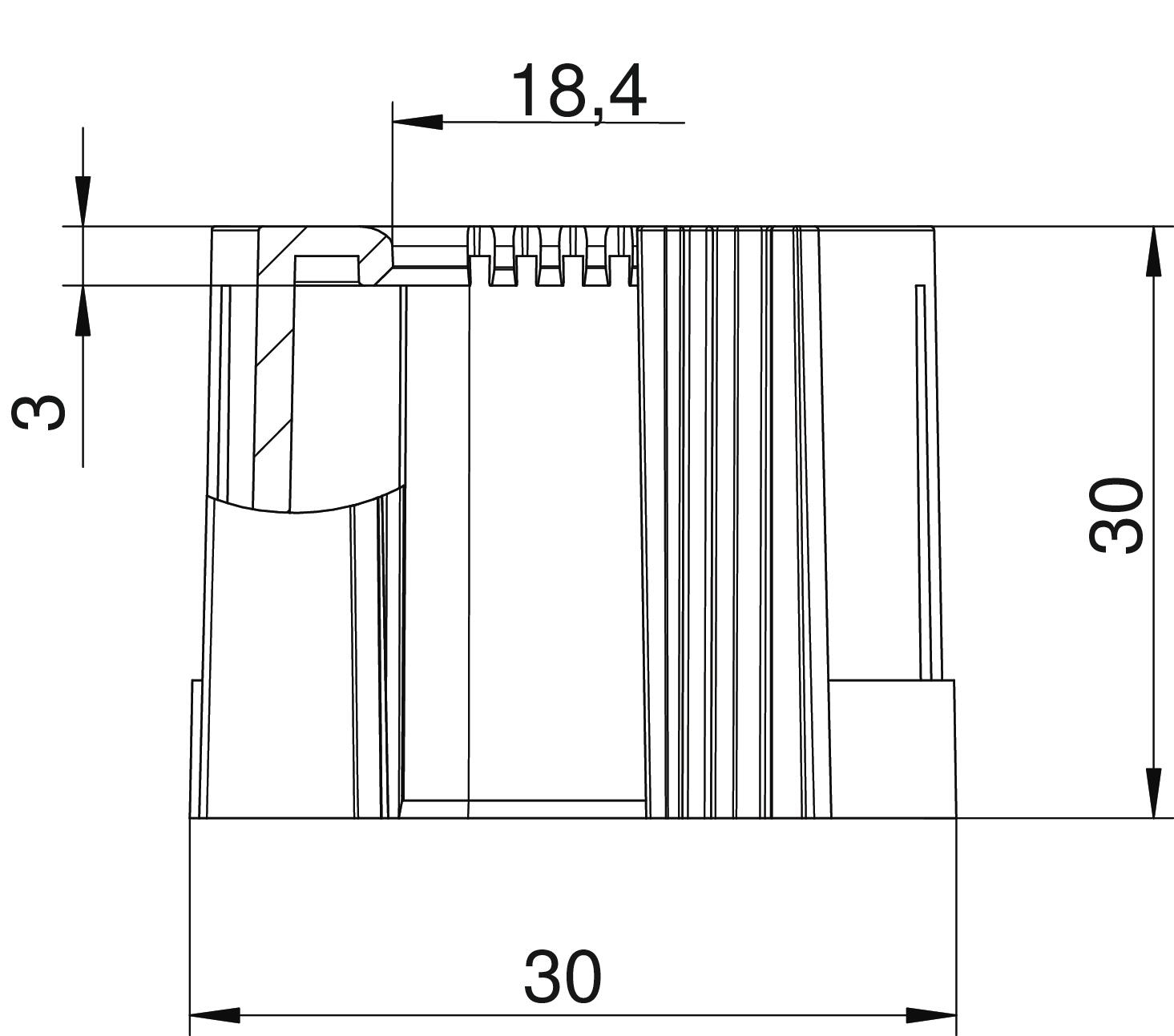 OBO Bettermann Vertr Rohrendtülle teilbar, metrisch 129 TB M25 SW