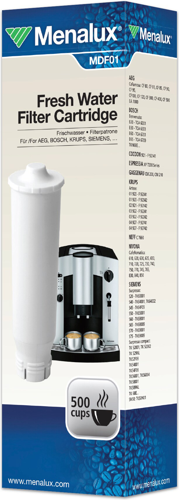 Electrolux AEG SDA MENA Wasserfilter schraubbar MDF01