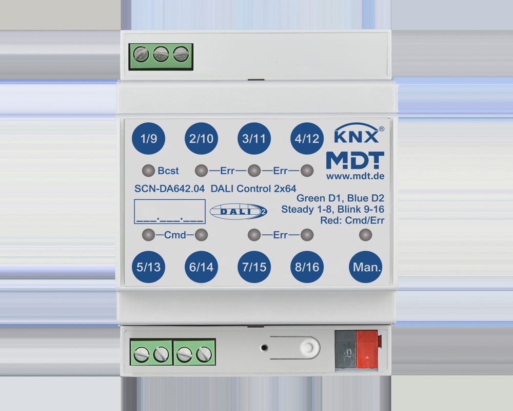 MDT technologies DALI Control 2x64 Gateway 4TE, REG SCN-DA642.04