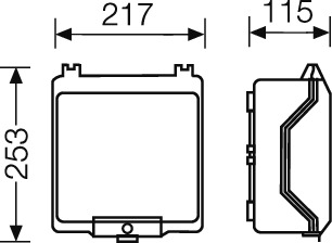 Hensel Leergehäuse 217x253x115mm KG 9003