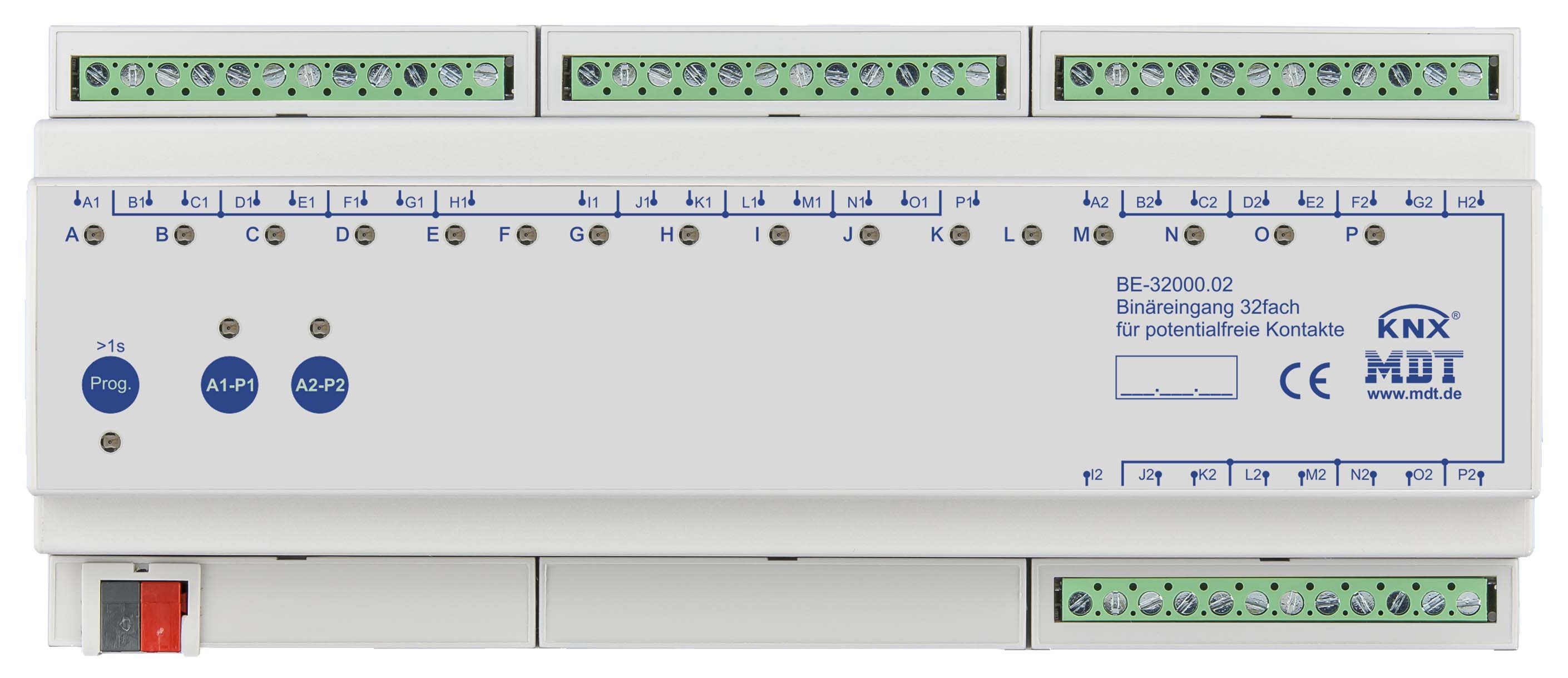 MDT technologies Binäreingang 32-fach 12TE REG, potentialfrei BE-32000.02