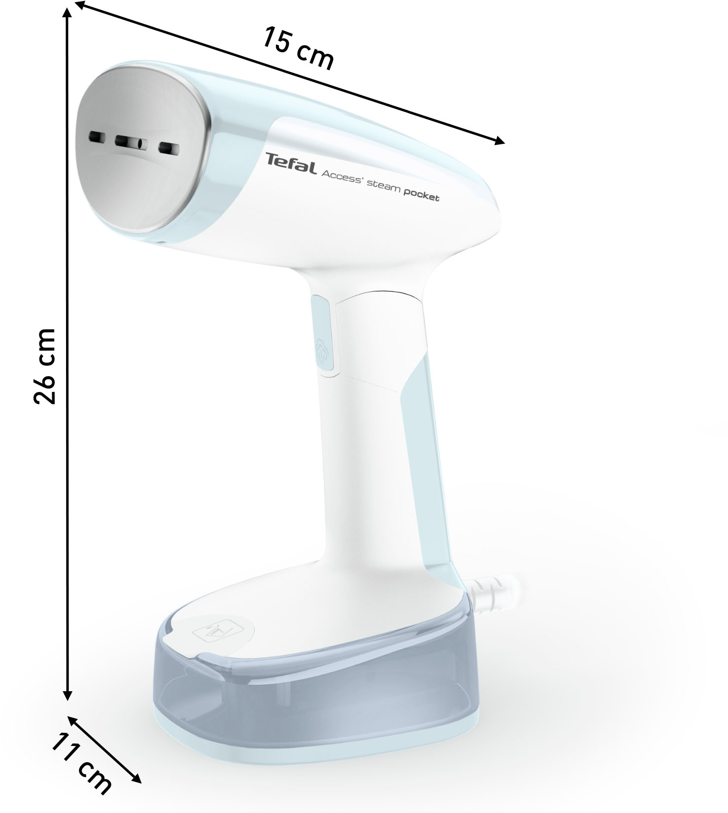 Groupe SEB WMF Dampfbürste Access Steam Pocket DT3041 ws/h-bl