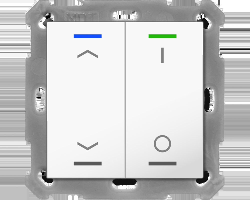 MDT technologies Taster Light 55 2-fach RGBW,rws/glä BE-TAL5502.C1