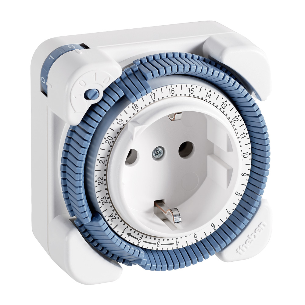theben-timer 26 Steckdosen-Zeitschaltuhr analog innen, Tagesprogramm, 400 W LED, 15 Minuten 0260030