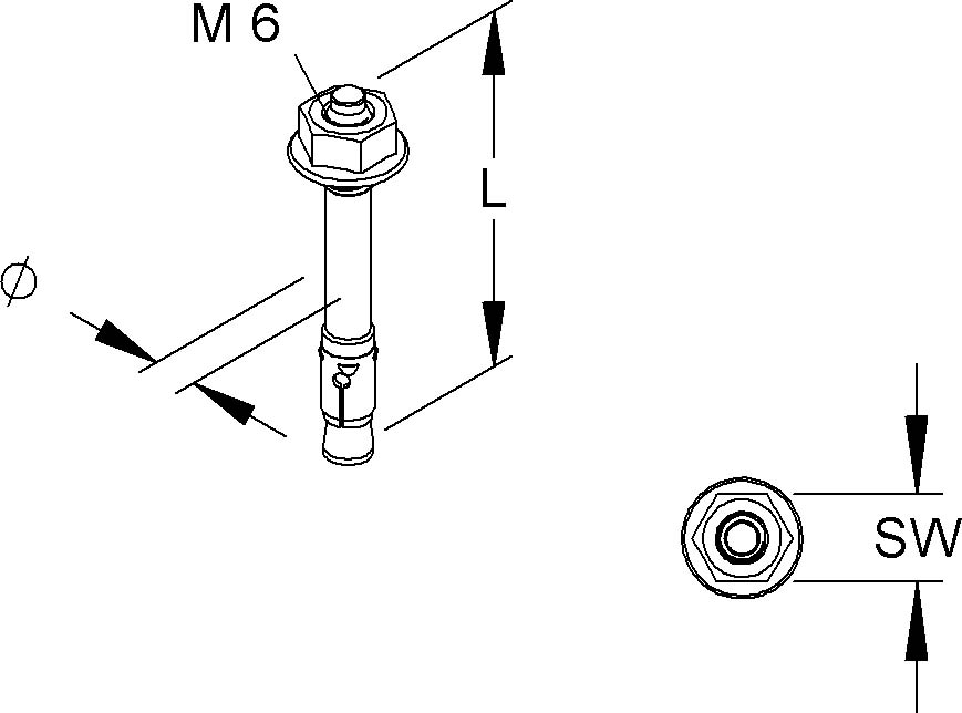 Niedax Durchsteckanker DAM 6X5