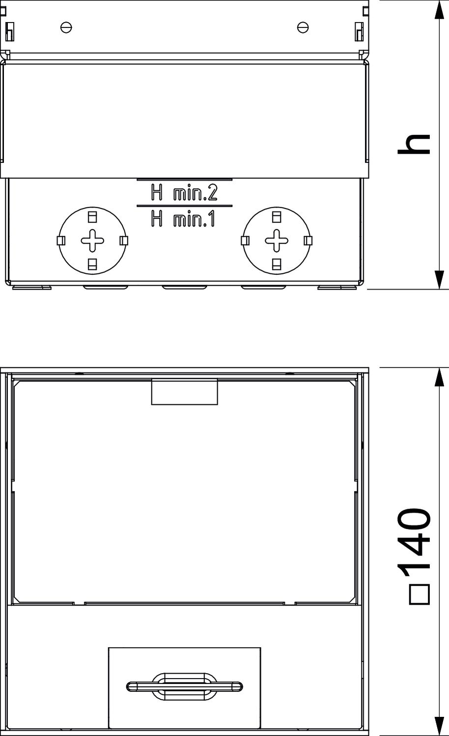 OBO Bettermann Vertr Bodensteckdose mit 2-fach Steckdose UDHOME2 GV15V