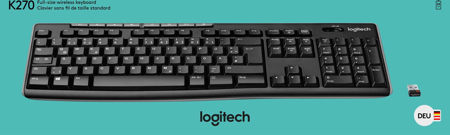 MediaCom-IT Tastatur USB,wireless K270 sw