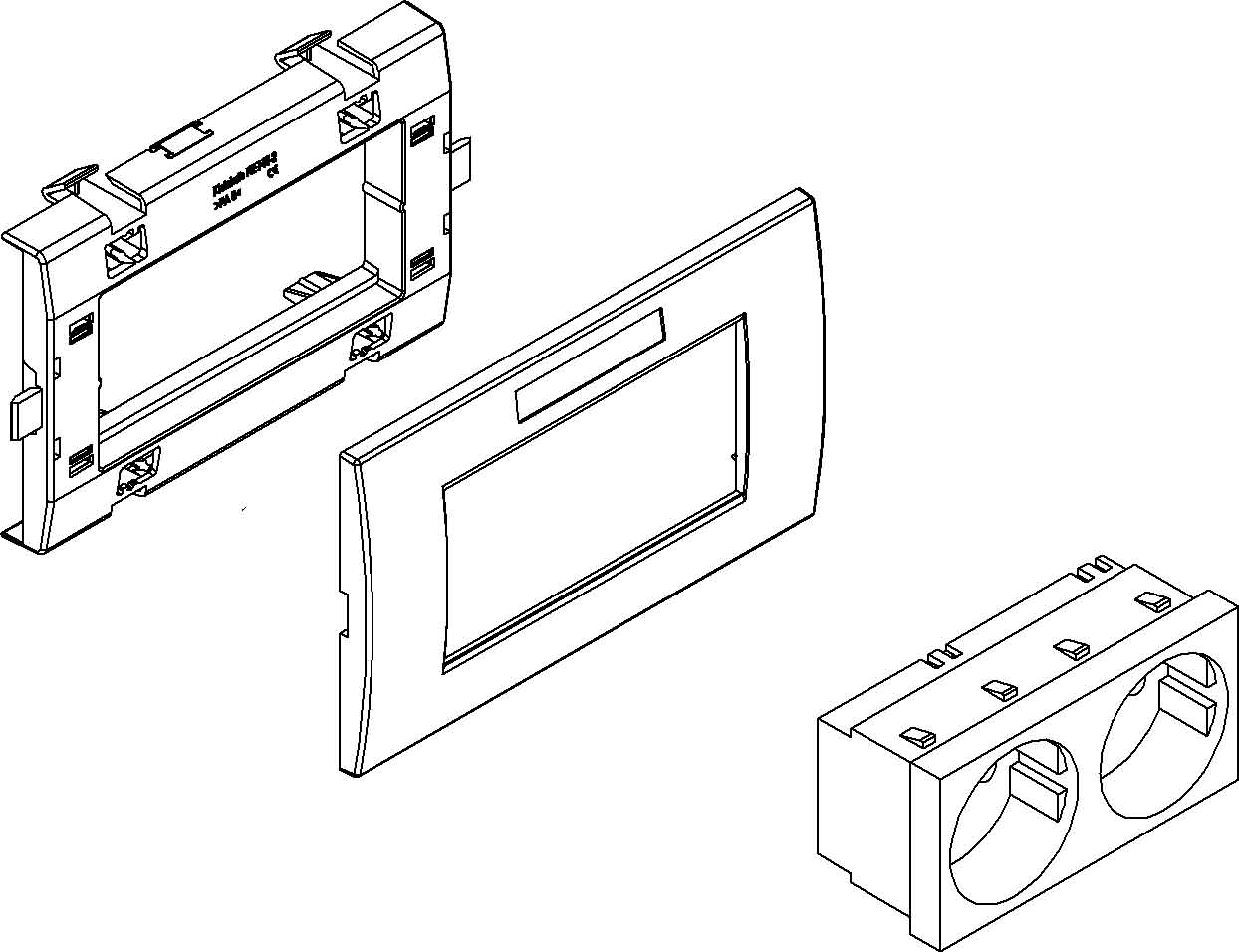 Kleinhuis Zweifachsteckdoseneinheit weiss KES-2.3.3