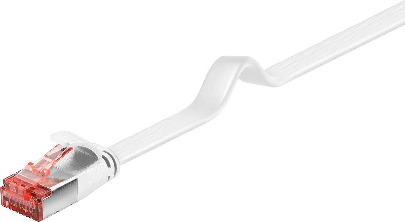 Wentronic Flachkabel U/FTP Cat6 weiß 0,5m 94914