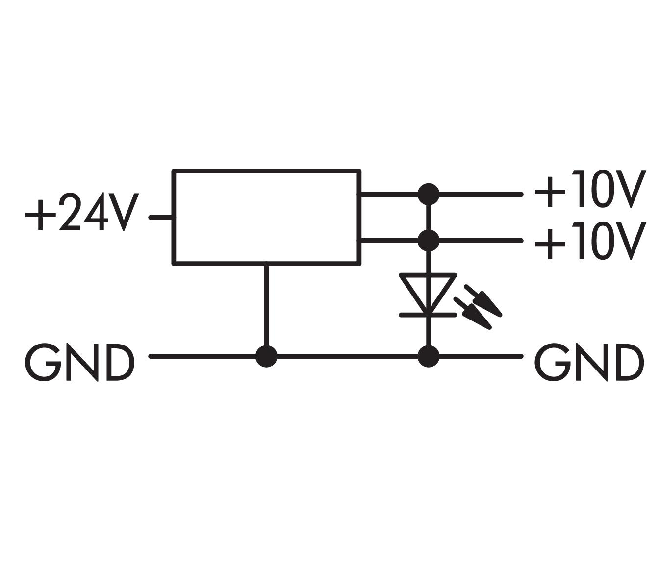 WAGO GmbH & Co. KG DC/DC-Wandler 24V/10V, 0,5A f.TS35 859-802