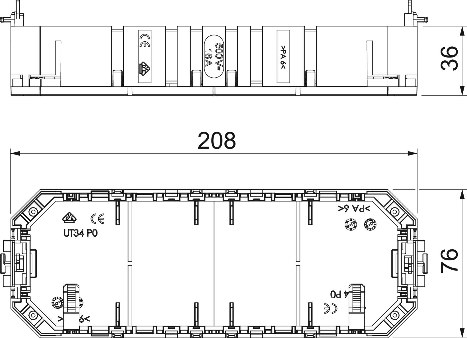 OBO Bettermann Vertr Universalträger für Modul45-Einbau UT4