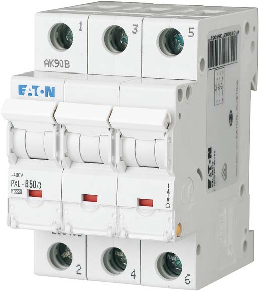 Eaton LS-Schalter m.Beschrift. C 50A, 3p PXL-C50/3