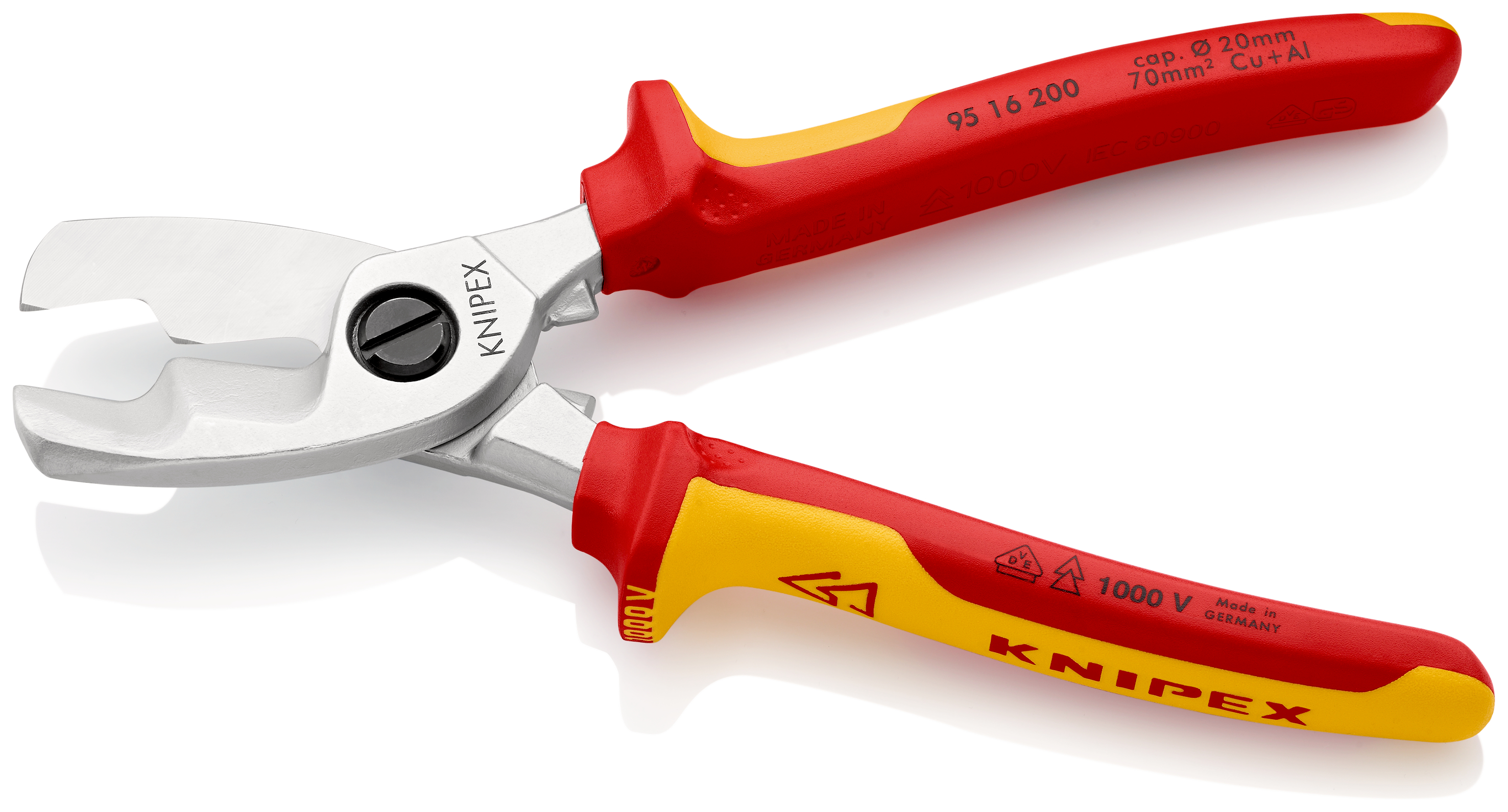 Knipex-Werk Kabelschere isoliert, 200mm 95 16 200