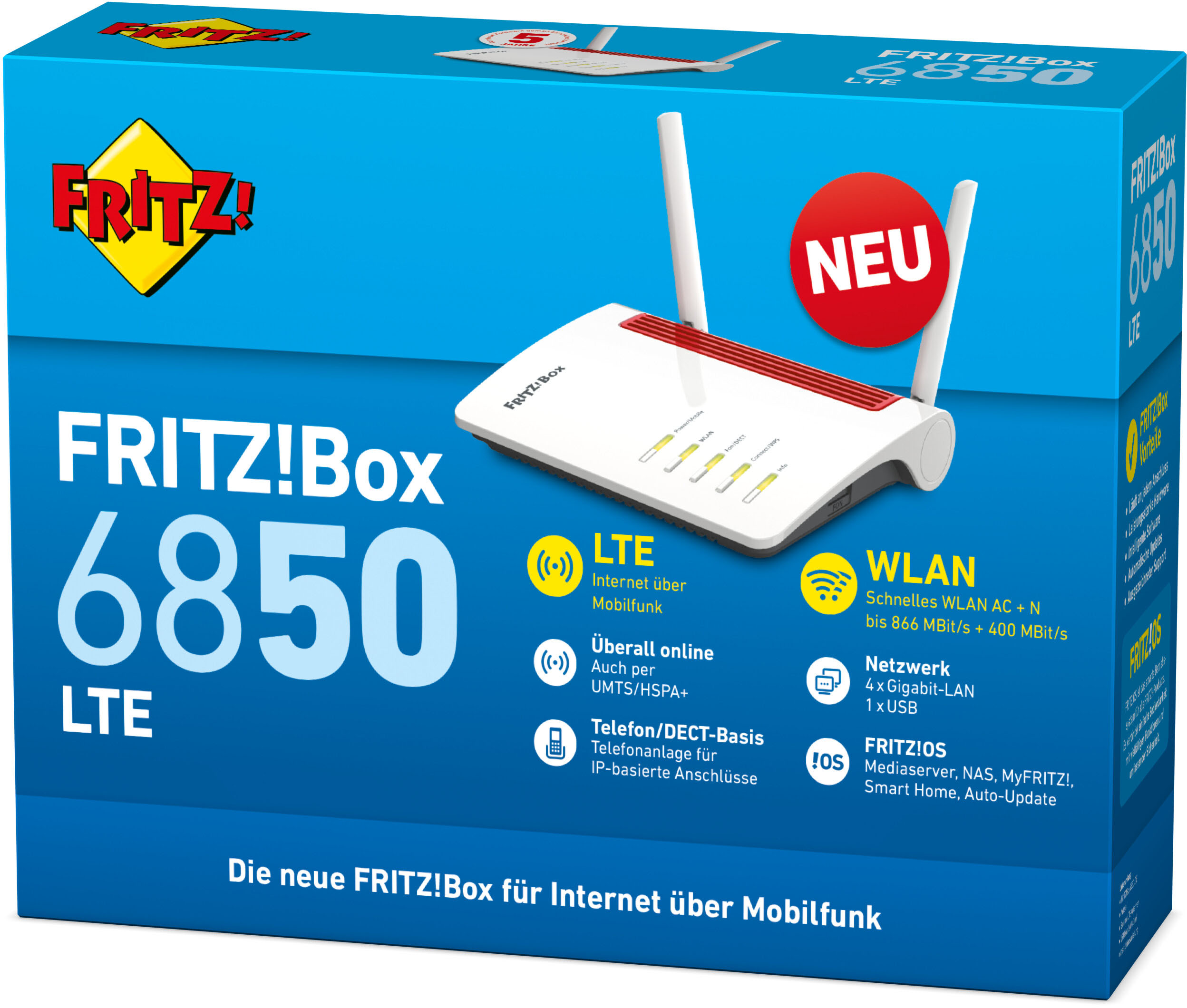 AVM Computersysteme WLAN Router LTE FRITZ!Box 6850 LTE