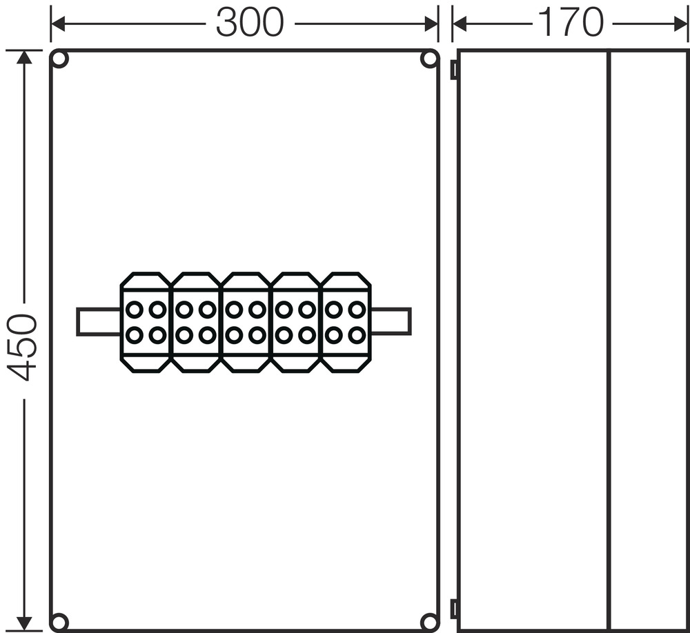 Hensel Kabelabzweigkasten 6-95qmm 3ph. 5pol. K 9951