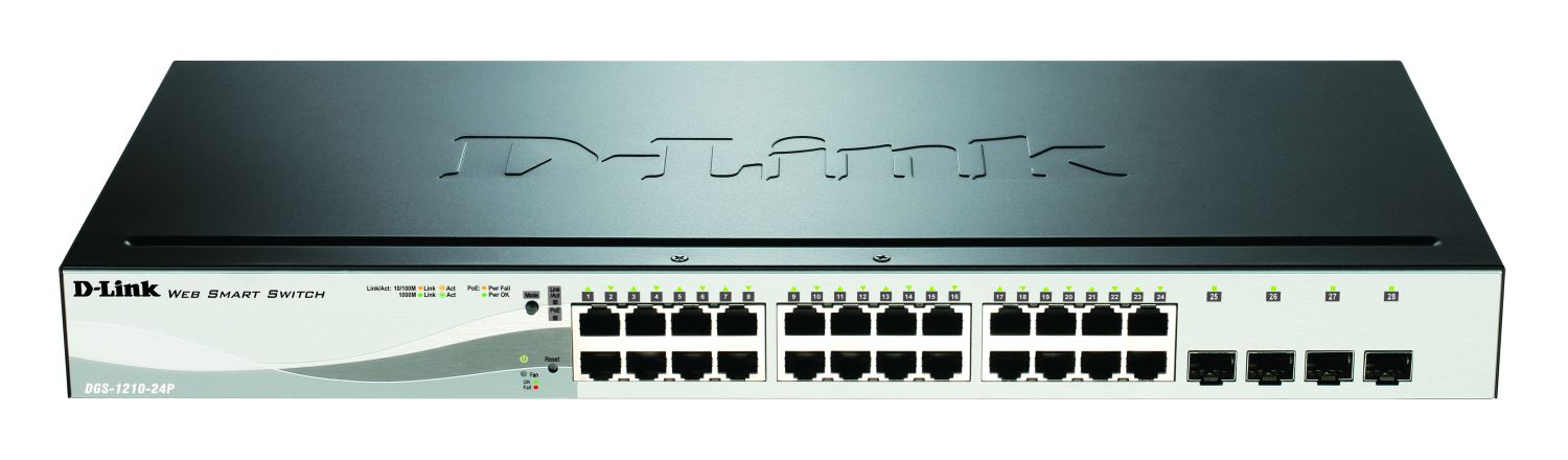 DLink Deutschland 24-Port PoE Gigabit Switch Layer 2 managed DGS-1210-24P/E