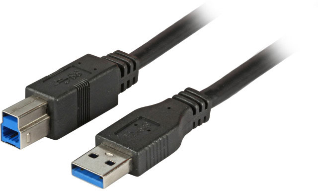 EFB-Elektronik USB-Verbindungskabel A-B 1,8m USB 3.0 schwarz K5236.1,8