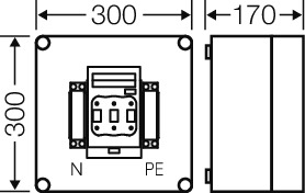 Hensel Sicherungsgehäuse 1xNH00 3p. 125A+PE+N Mi 5250