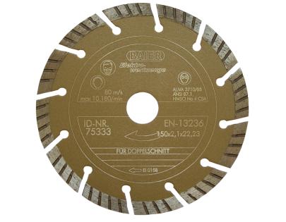 Baier Maschinenfabrik Diamantscheibe D=150mm gold II 75333
