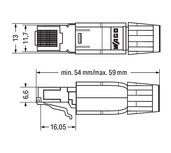 WAGO GmbH & Co. KG Ethernet-Stecker RJ45 IP20 750-975