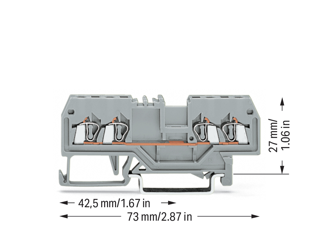 WAGO GmbH & Co. KG Durchgangsklemme gr 0,08-1,5qmm 279-831