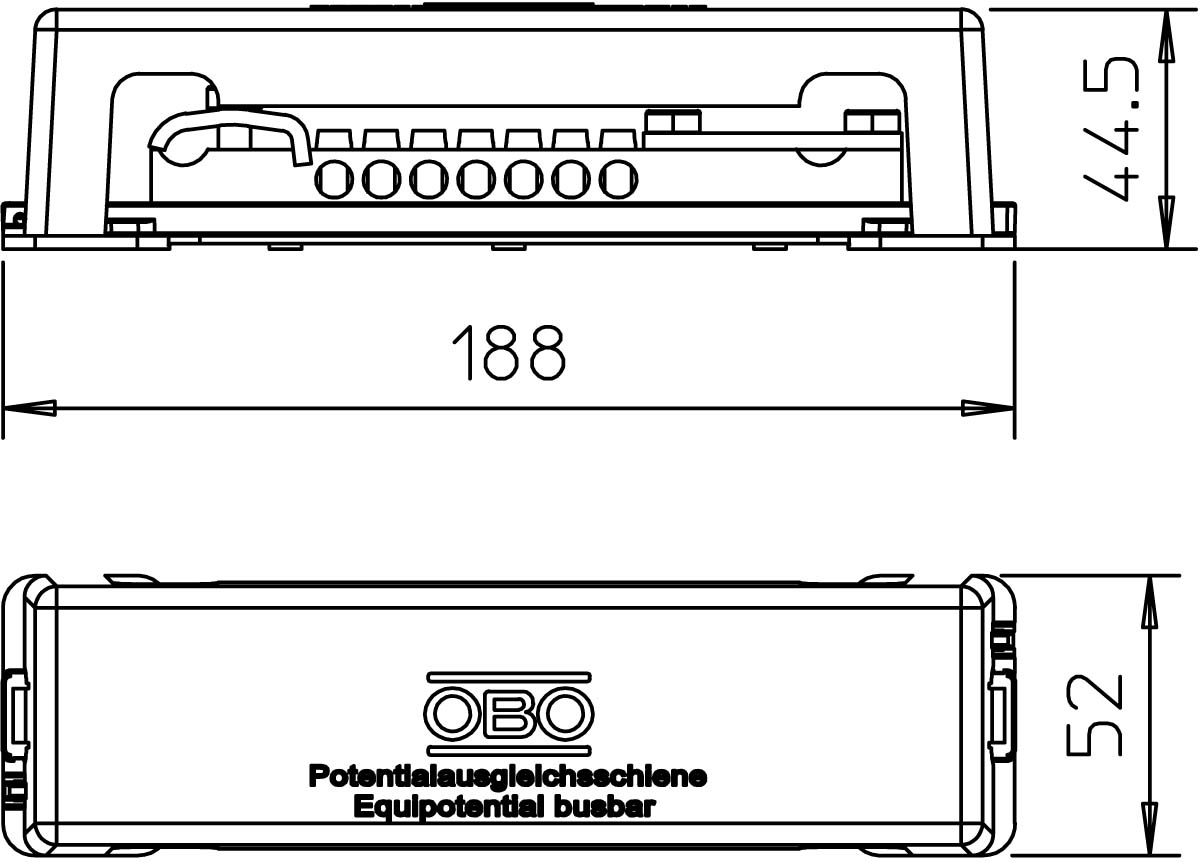 OBO Bettermann Vertr Potentialausgl.schiene 7x25qmm 1809