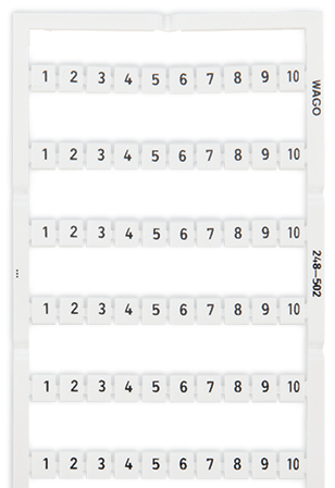5 STK WAGO GmbH & Co. KG WSB-Bezeichnungssystem W: 1-10 (10x) 248-502