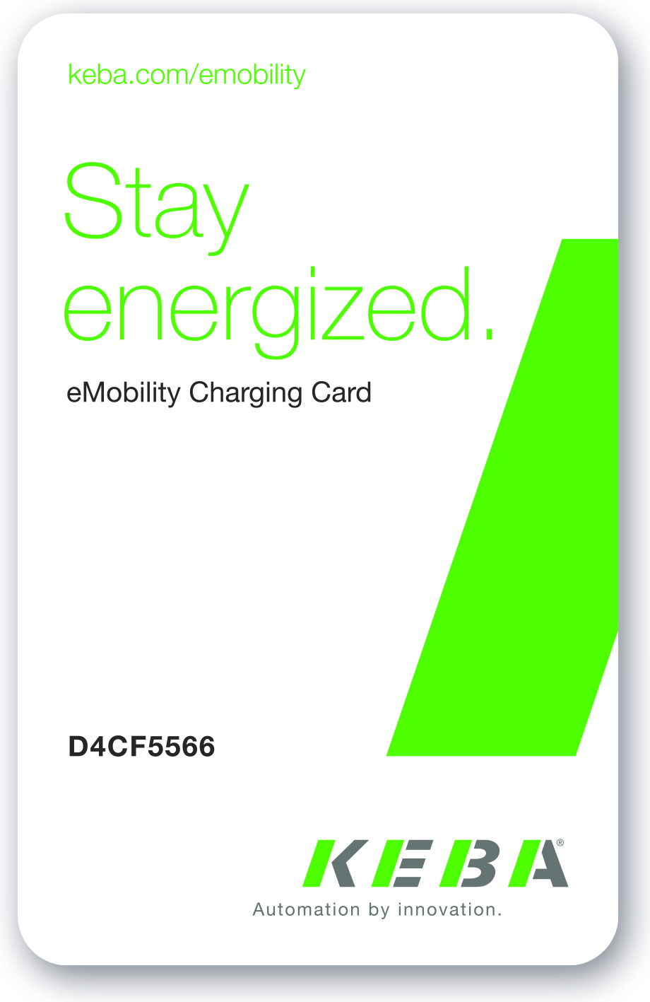 KEBA RFID cards KEBA design 127939 (VE10)