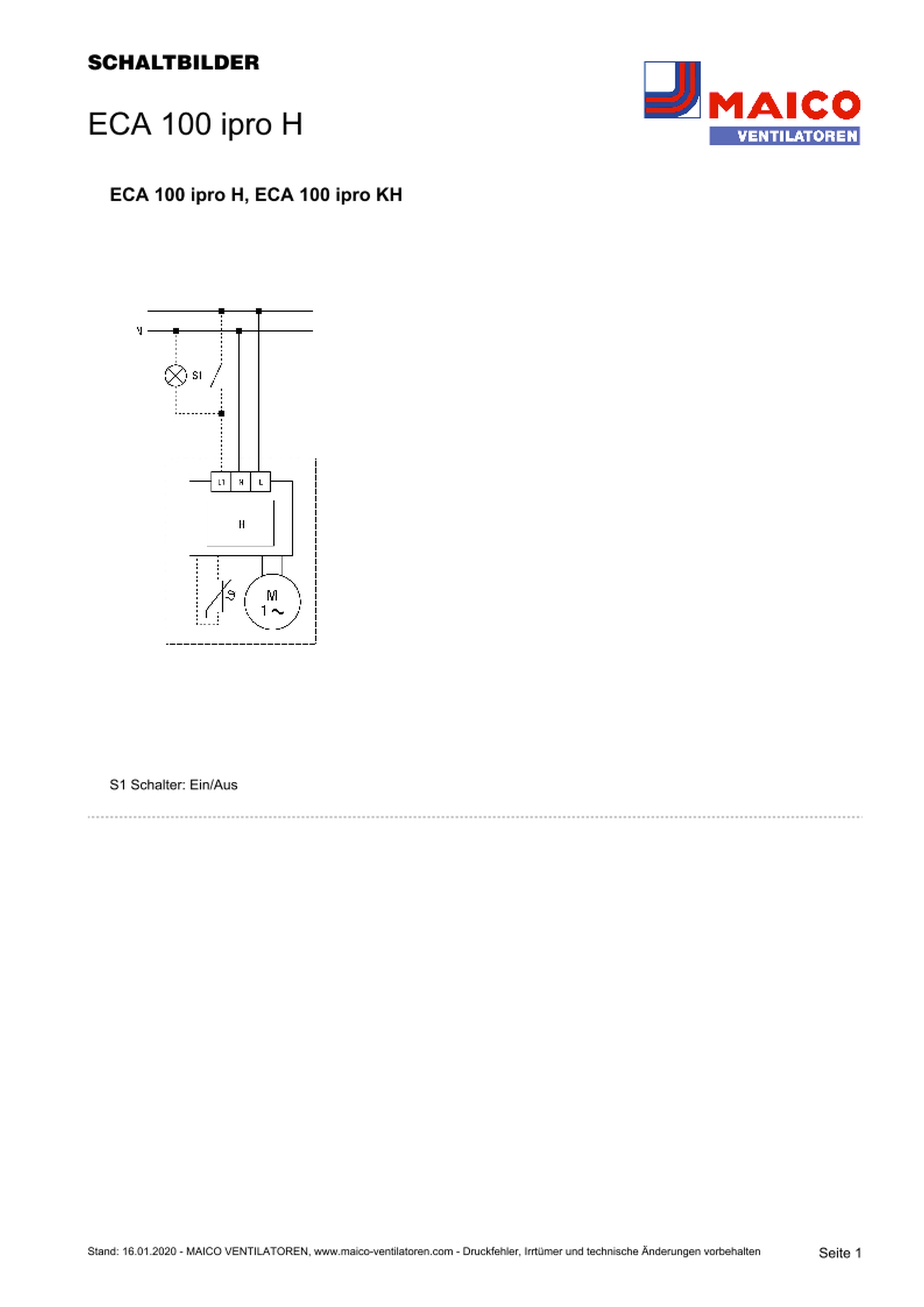 Maico Kleinraumventilator ECA 100 ipro H