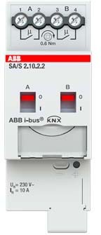 ABB Stotz S&J Schaltaktor 2fach, 10A, REG SA/S2.10.2.2