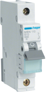 Hager Leitungsschutzschalter 1pol. B-10A, 6kA MBN110