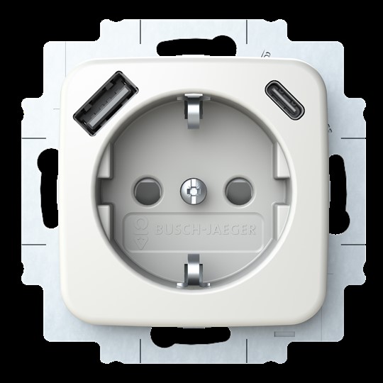 Busch-Jaeger SCHUKO Steckdose USB-A+C 20 EUCB2USBAC-214