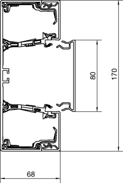 2 M Tehalit Brüstungskanal-Unterteil zu BRN 65x170mm vw BRN6517019016