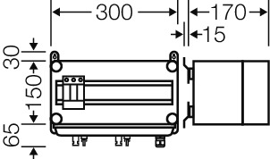 Hensel PV-GAK mit ÜSE 1xPV-String auf 1xWR Mi PV 1111