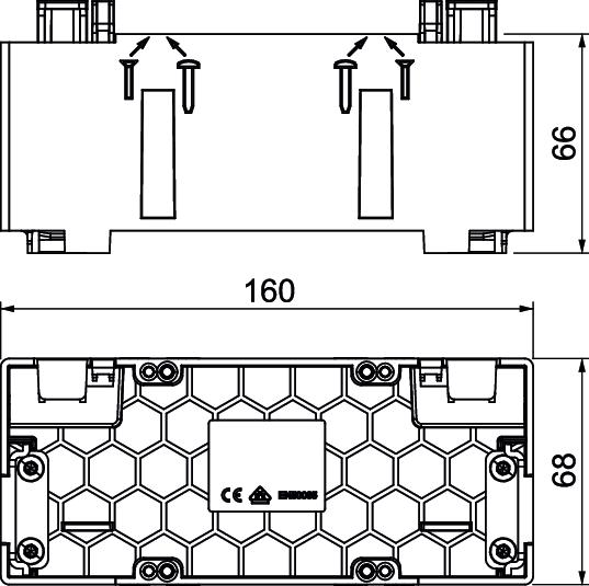 Rehau SIGNA Geräteeinbaudose CEE-/2-fach, grau BRK GD 2CEE gr