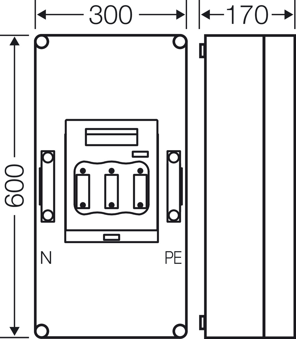 Hensel Sicherungsgehäuse 1xNH1 3p. 250A+PE+N Mi 5451 Hensel Sicherungsgehäuse 1xNH1 3p. 250A+PE+N Mi 5451