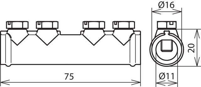 DEHN Verbindungsmuffe ZG f. Rd 7-10mm VM 7.10 SKM6X12 ZG