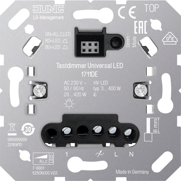 Jung LED-Tastdimmer Universal 1711 DE