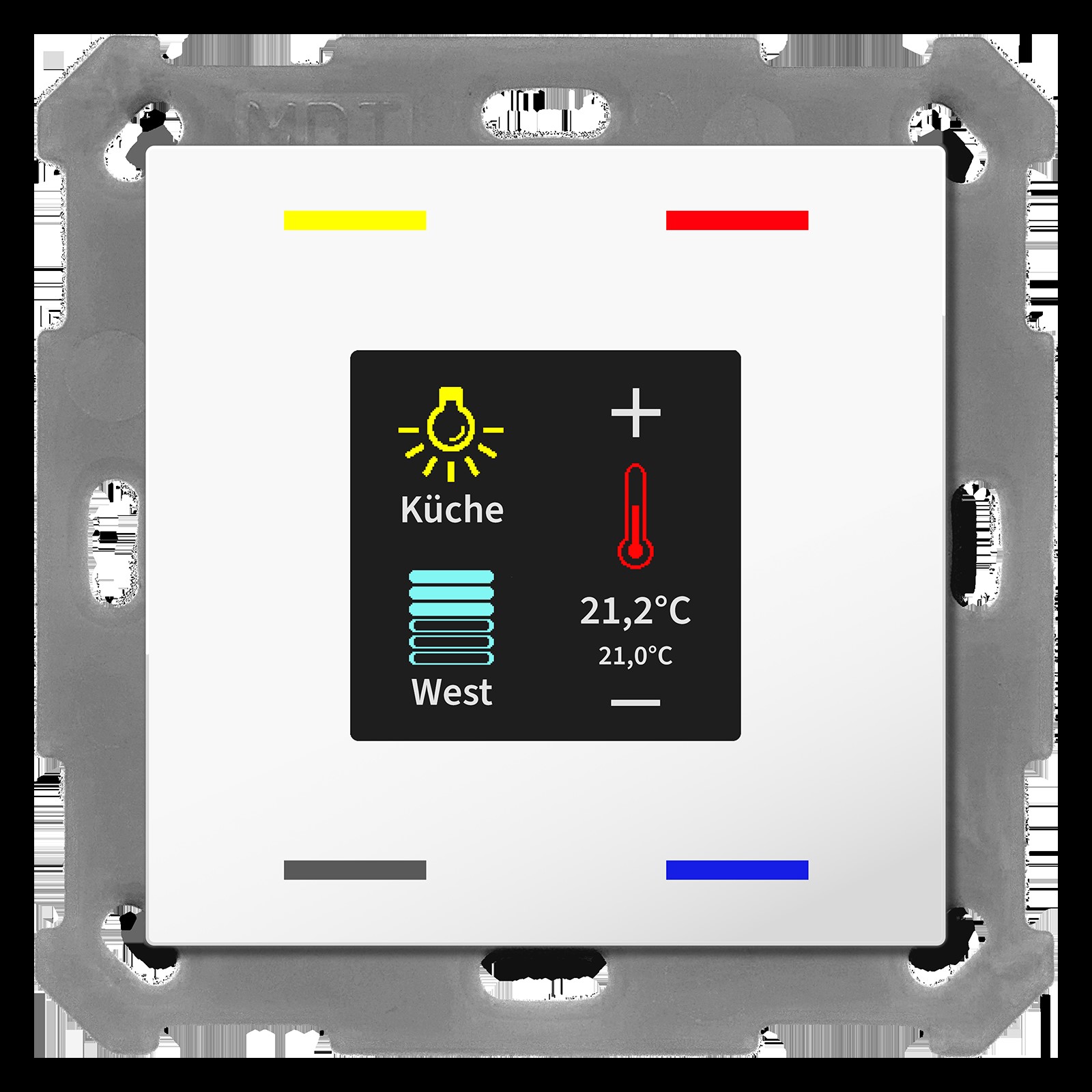 MDT technologies Taster Smart 55 4-fach Farbdisplay,rws/glä BE-TAS55T4.01