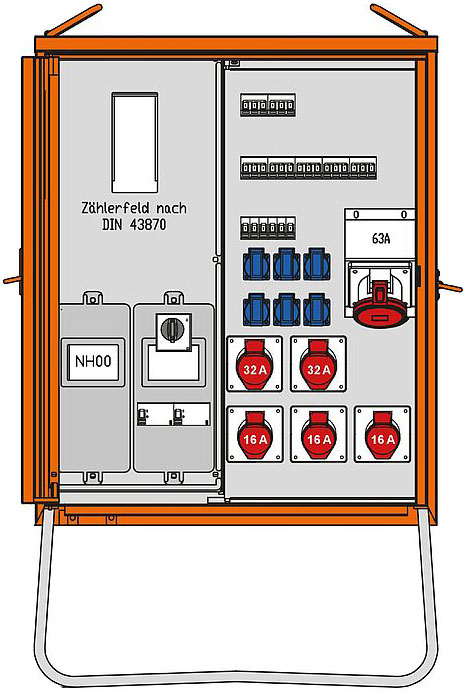 Walther Werke Anschlussverteilerschrank 55kVA m.Zählerplatz WAV0179R1