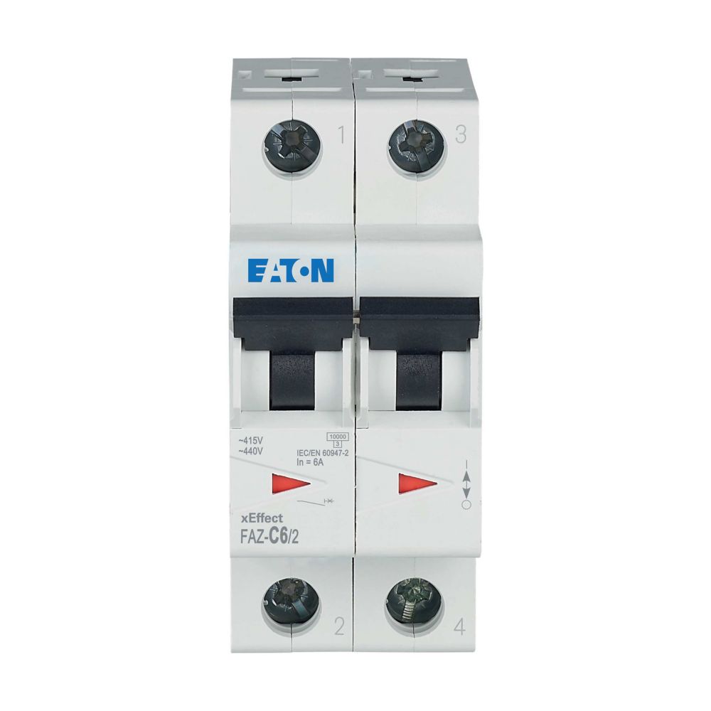 Eaton (Moeller) Leitungsschutzschalter C 6A, 2p FAZ-C6/2