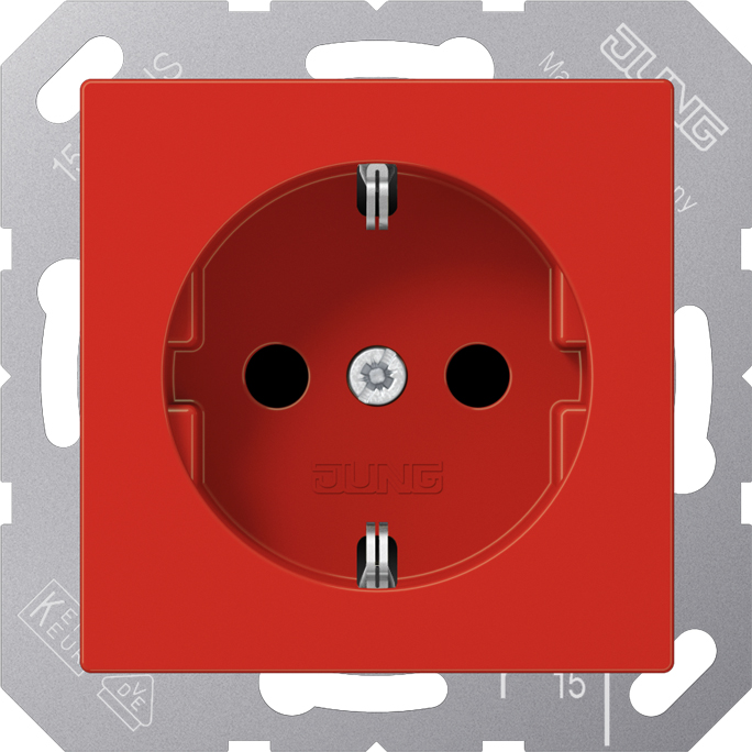 Jung SCHUKO-Steckdose rot A 1520 BF RT