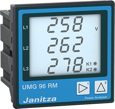 Janitza Electronic Netzanalysator 90-277VAC, 90-250VDC UMG 96RM-E #5222062